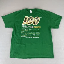 Delta Pro Weight 100 Years Of Packers 1919-2019 T-Shiet 2XL Green Short Sleeve