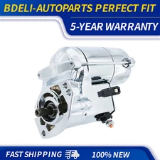 Starter For Harley Davidson 1340cc 1450cc 1989-Up Chrome High Torque Super Glide