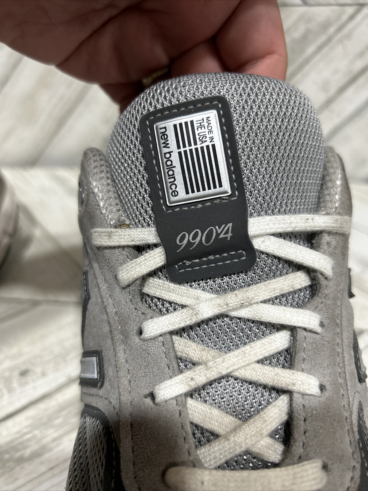 New Balance 990V4 Castlerock Gray Suede USA Men’s M990GL4 Shoes Sz 11