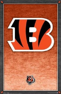 CINCINNATI BENGALS & REDS TEAM LOGOS TWO (2) POSTER LOT NEW 22x34 FREE SHIPPING