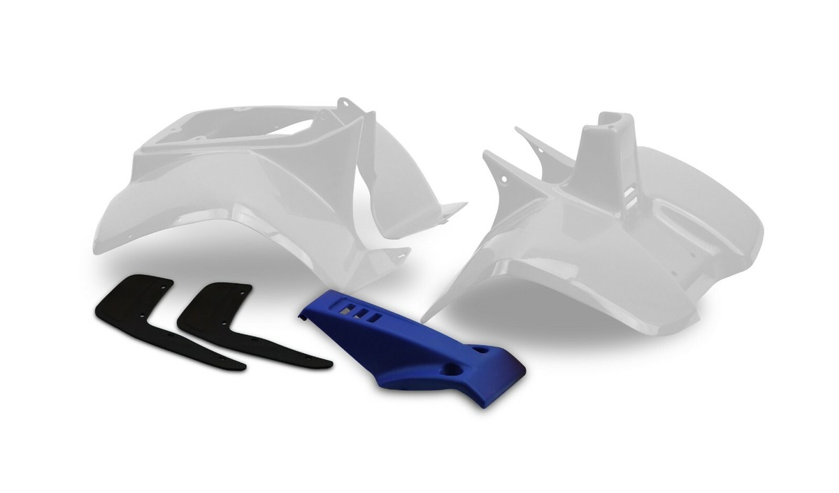 Plastics Set For Suzuki LT50 White Front, Rear Fender, Blue Nose