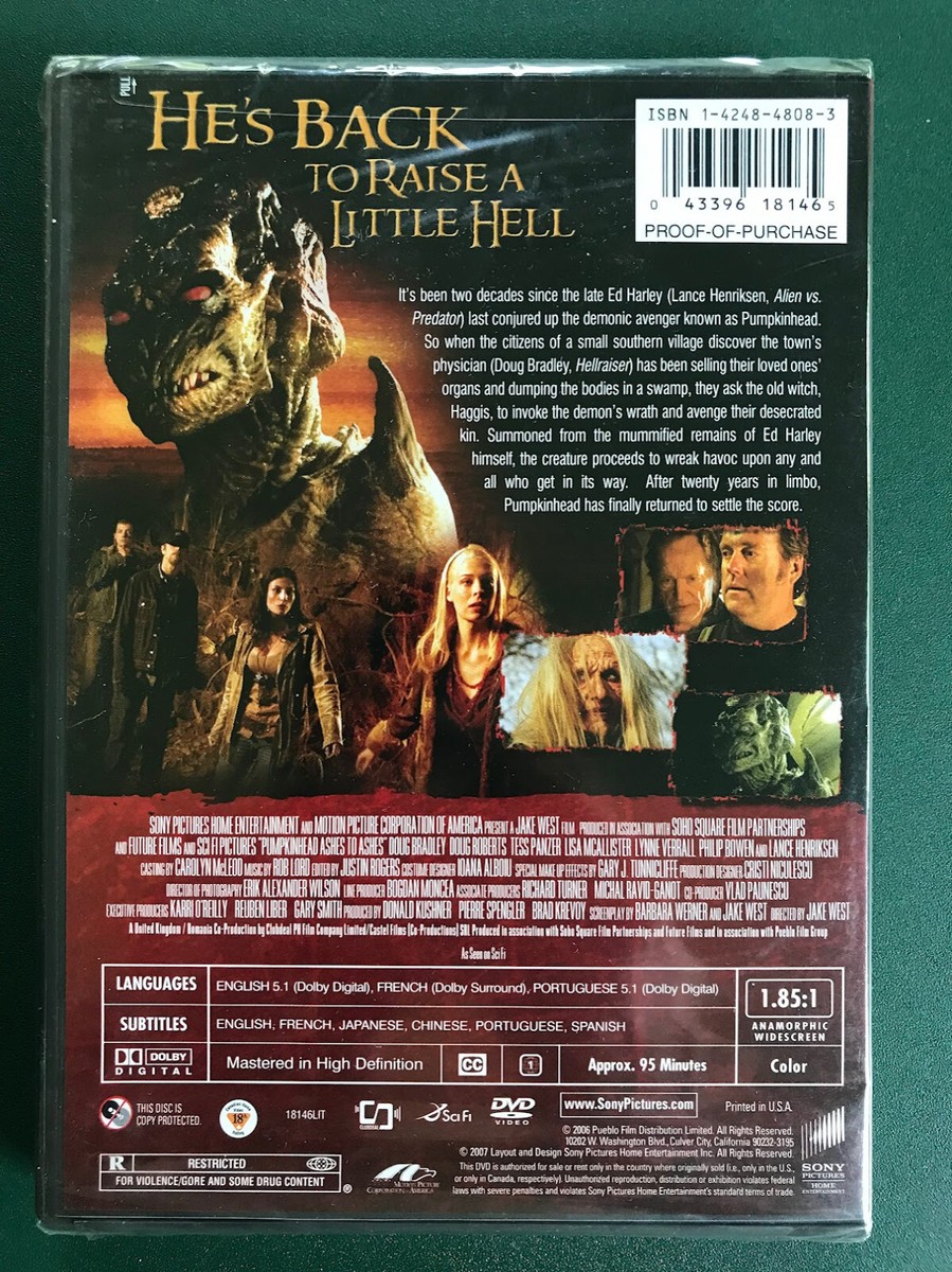 Pumpkinhead: Ashes to Ashes (DVD) 2006 horror, MINT, FACTORY