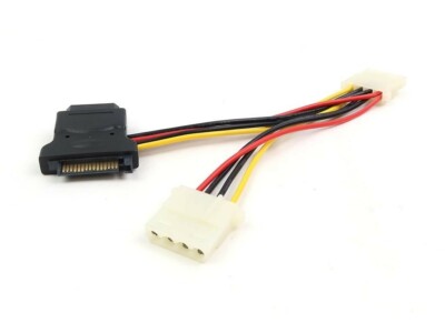 GENUINE ORIGINAL STARTECH SATA TO DUAL LP4 6IN POWER ADAPTER CABLE LP4SATAFM2L