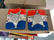 lot of 5 OFFICIAL BADGE DEPUTY SHERIFF dime store toy vintage 1960's JAPAN