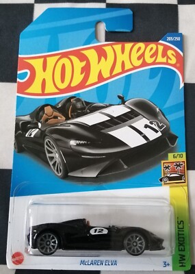 2022 Hot Wheels Mclaren Elva HW Exotics Japanese Long Card 203/250 #6/10