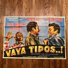 2 horizontal Mexican movie posters 1955: VAYA TIPOS..! & TRES BRIBONES 36” X 53” — photo 2