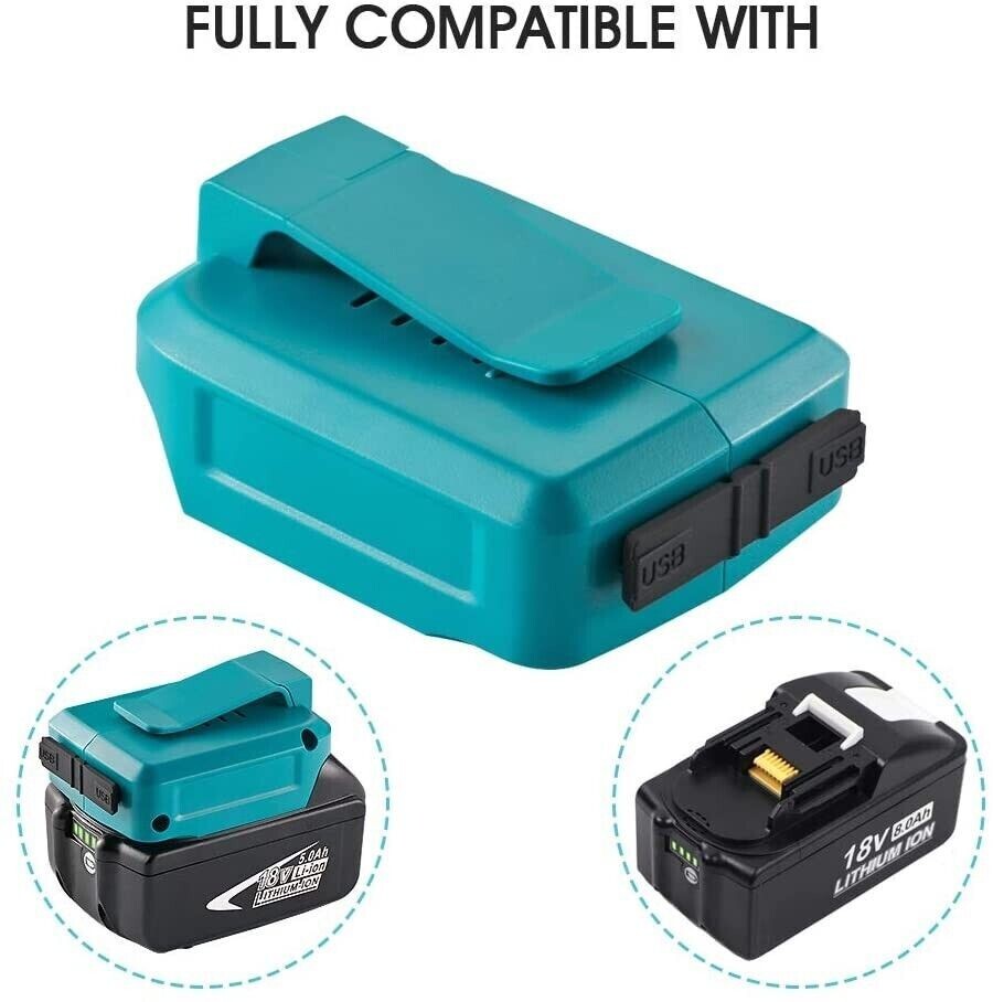 New USB Power Charger Adapter Converter For MAKITA ADP05 14V-18V