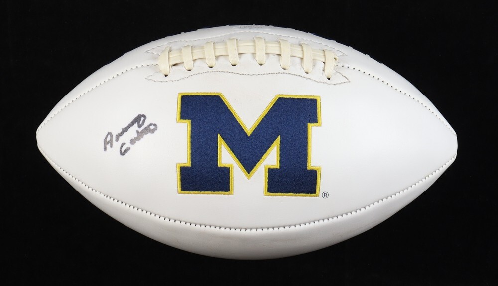 Anthony Carter Autographed Signed Michigan Wolverines Logo Football (JSA) 