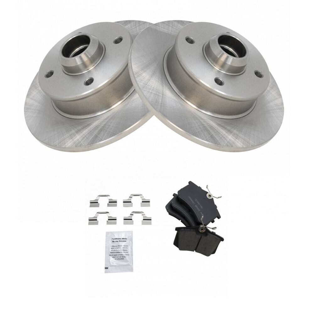TRQ New Rear Posi Ceramic Brake Pad & Rotor Kit For 19851999 VW
