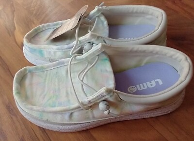 LAMO Paula Tye Dye canvas fabric loafer slip on shoes,Size 9