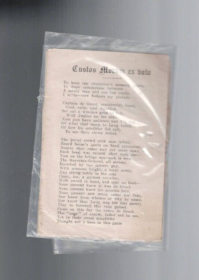MEMORABILIA ,CAPTAIN DE GROOT , SYDNEY HARBOUR BRIDGE , CUSTOS MORUM EX BOTO