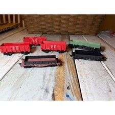 Vintage Lot 6 HO Scale Open Gondola Freight Car Bachmann Tyco Unmarked READ