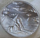 "UFOs OVER THE PYRAMIDS"1oz .999 Fine Silver"Sightings & Alien Abduction Series"