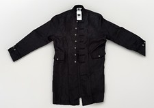 NEW H ZY Black Goth Trench Coat Steampunk Jacket Mens Size 4XL Long Tailcoat NWT