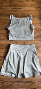 Lou & Grey matching tennis skirt and top size L