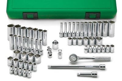 SK Tools 91860 60 Pc 1/4'' Drive 6 Pt Std and Deep SAE and Metric Socket Set