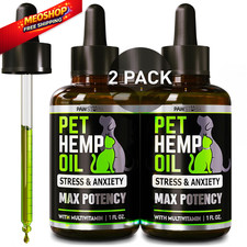 2 Pack Hemp Oil for Dogs and Cats - Helps Pets with Anxiety, 2 pack,