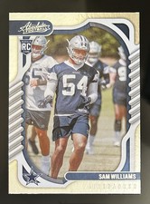 Panini 2022 Absolute Sam Williams Rookies Rookie Card #193 Dallas Cowboys. rookie card picture