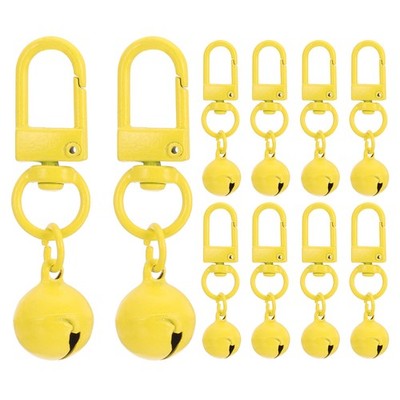 10 PCS Dog Bell, Cat Bell Dog Collar Bell Small Pet Bells Keychain, Yellow