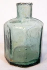 Civil War Era Dug Relic Aqua Blue Glass Ink Well Bottle Found Near Gettysburg PA