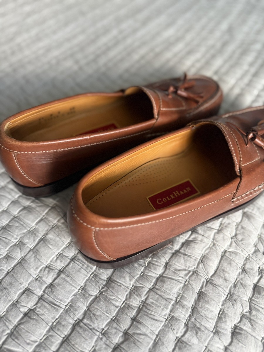 Cole Haan Men's Brown Leather Tassel Loafers US Size 11 D | eBay