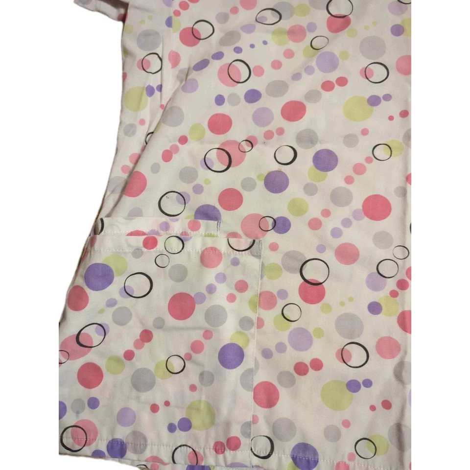 SB Scrubs Set Pookadots Size Medium Scrub Pants and Top - Image 3 of 4