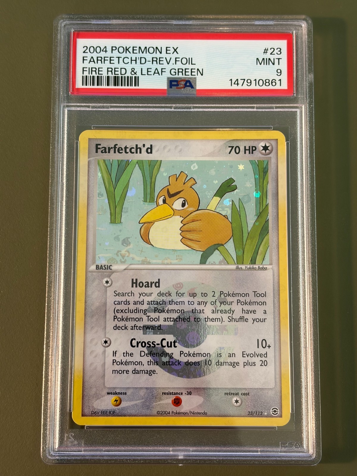 Farfetch'd 23/112 - FIRE RED & LEAF GREEN - Pokemon - PSA 9 [Fresh Cert]