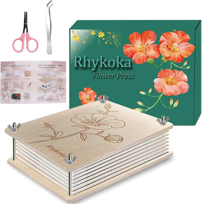 Wooden Flower Press Kit 8 Layers 6.3x8.3 Inch DIY Plant Leaf Drying Tool Set