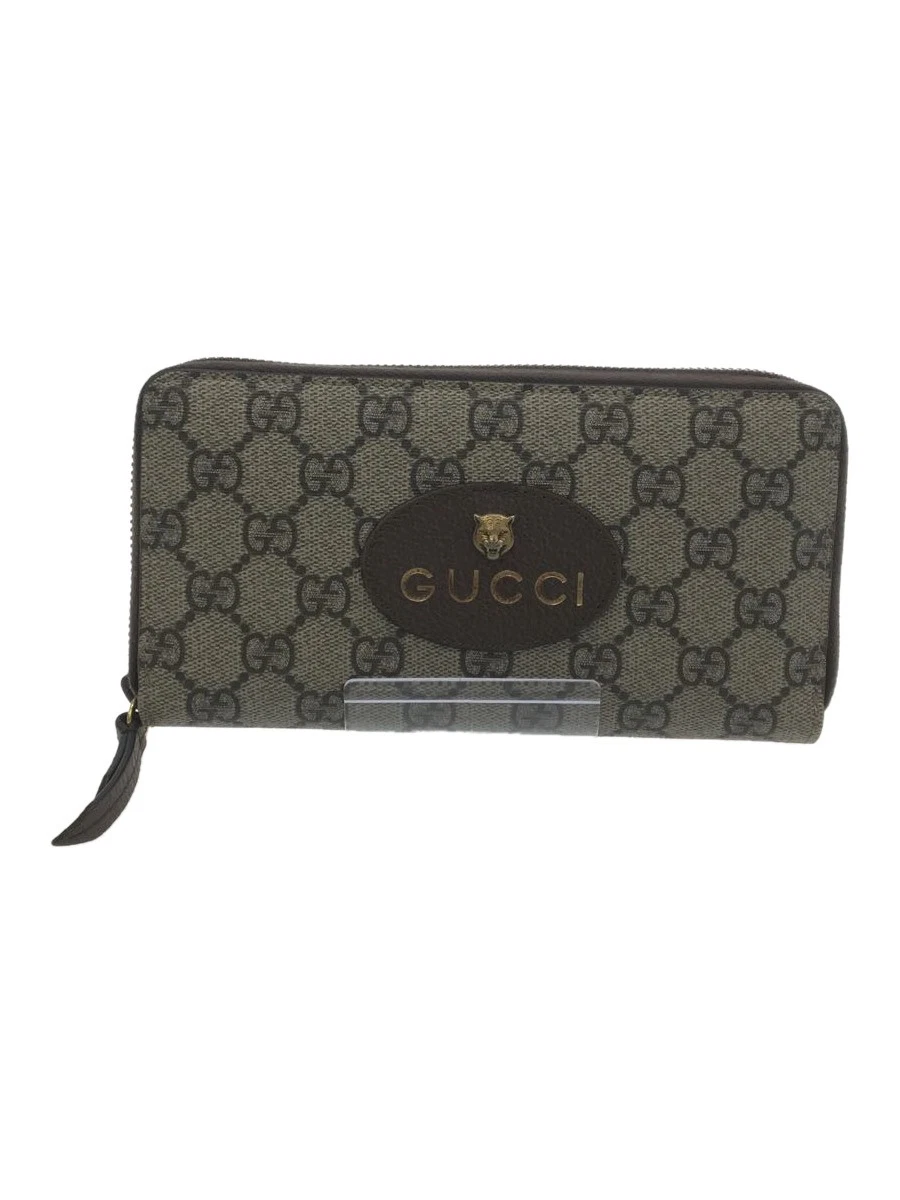 Portefeuille Gucci Neo Vintage/Gg Supreme/Zip Around/Pvc/Beg/Motif All Over/