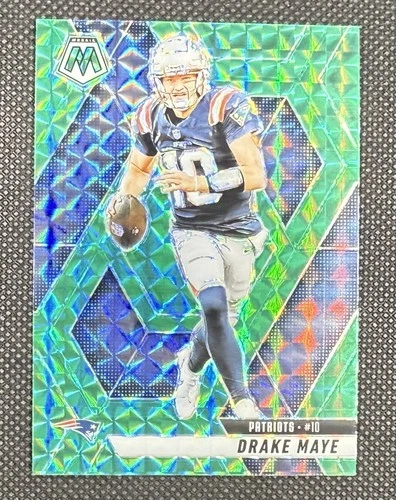 2025 Panini Mosaic - Drake Maye #28 Green Mosaic Prizm