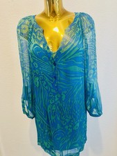 Hale Bob Seidentunika mit Top - Mint/Blau - Gr. M - Neu