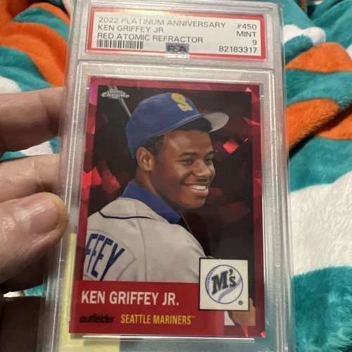 2022 Topps Chr Platinum Anniversary-Ken Griffey Jr Atomic Refractor /100 Pop 3