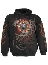 Gothic Dragon Eye Hoodie Black Fantasy Pullover Sweatshirt for Adults Kids