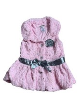 Little Lass Bubblegum Pink Faux Fur Plush Vest. Size 4T