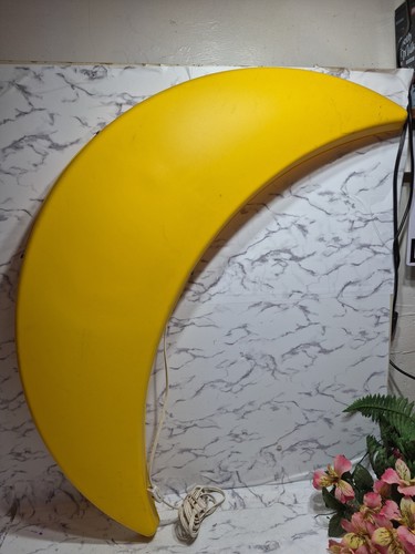 Giant IKEA Smila Mane Moon 37' Yellow Crescent Moon Wall Light Nursery Y2k RARE