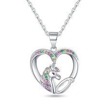 Unicorn Necklace for Teen Girls,Heart Initial Necklaces for Girls Kids Necklaces