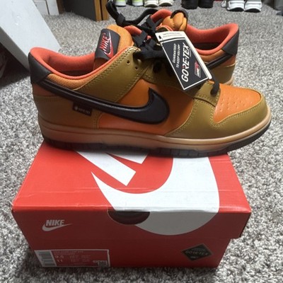 Nike Dunk Low GTX Waterproof Sneaker Wheat Black Ceramic Men's Size 9.5