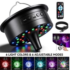 Mirror Ball Motor Disco Rotating Spinner Remote Adjustable Speed DJ Party Light