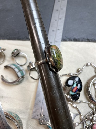 Vintage Native American 925 Sterling Silver & Turquoise Jewelry Lot 484g - 第 18/19 張圖片