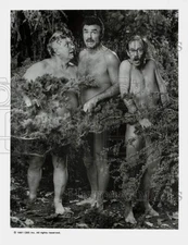 1991 Press Photo Charles Durning, Burt Reynolds & Michael Jeter in Evening Shade