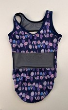 Pre-owned Plum Practicewear Gymnastics Leotard Purple Mesh Back Size Child Small
