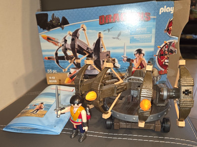 playmobil dragons 9249 Eret mit Feuer-Balliste