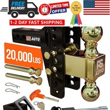 Universal Gooseneck Trailer Hitch Adapter - 20000 Lbs Quiet Anti-rattle Design