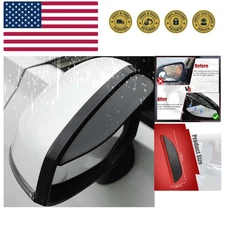 2PC Side Mirror Visor Rain Guards,Car Rear View Mirror Rain Cover,Silicone Ra...
