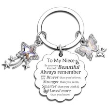 Niece Gifts from Auntie To My Niece Gifts from Aunt Nieces Keychain Gift from