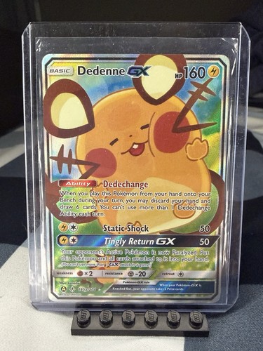 Pokemon TCG Dedenne GX 195a/214 Alternate Art Promos Holo M-NM Grades Very Well