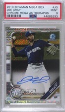 2019 Bowman Mega Box Chrome Mojo Joe Gray #BMA-JG PSA 9 MINT Auto 8d2