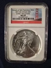 2011 S American Silver Eagle NGC MS 69 ~ STRUCK at San Francisco ~