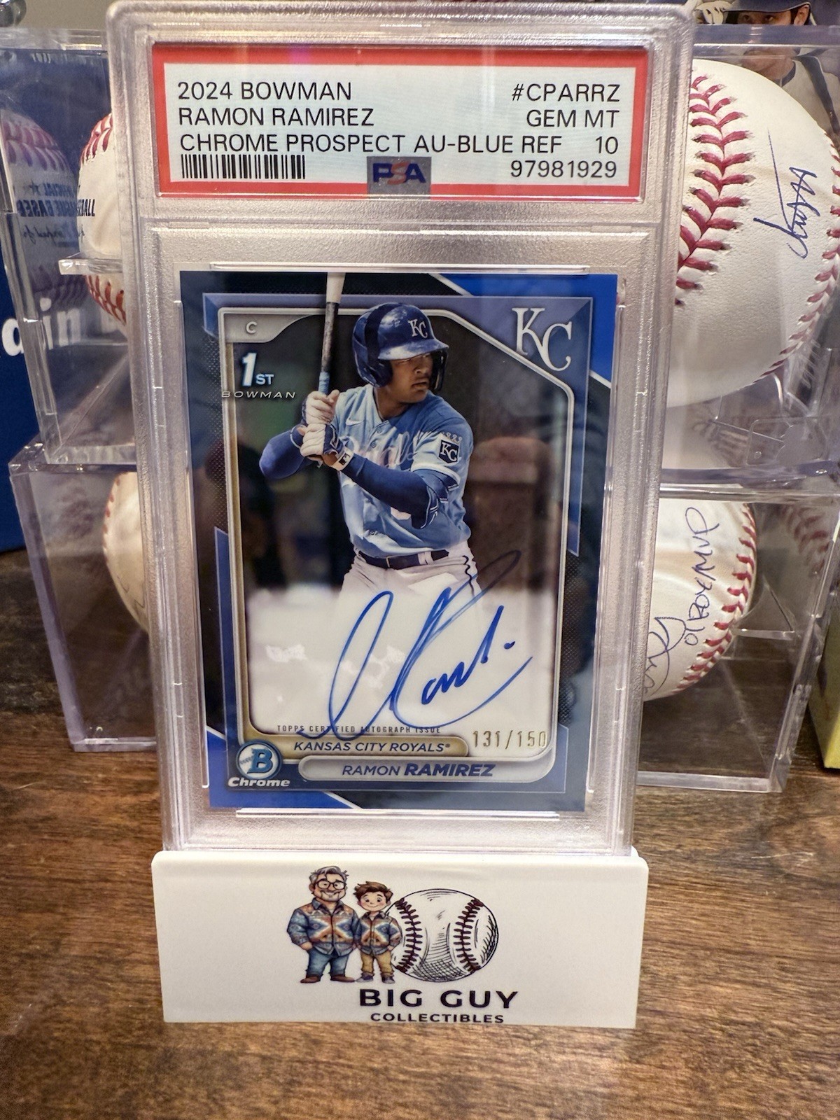 RAMON RAMIREZ 2024 BOWMAN CHROME 1ST TRUE BLUE REFRACTOR AUTO /150 PSA 10