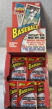 1991 Topps Baseball 40 Years of Baseball Wax Box 25 Sealed Packs 15 Cards Per
